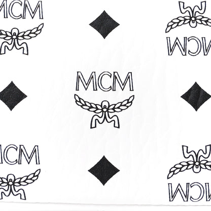 MCM Visetos Multi Pochette Black White Cognac 6 of 9