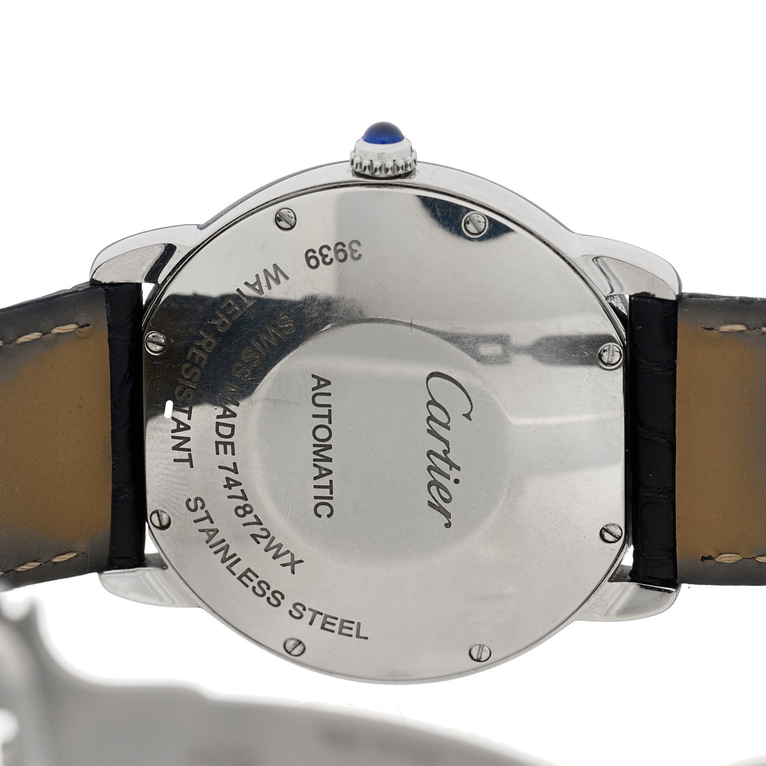 Cartier Stainless Steel Alligator 36mm Ronde Solo Automatic Watch 3 of 4