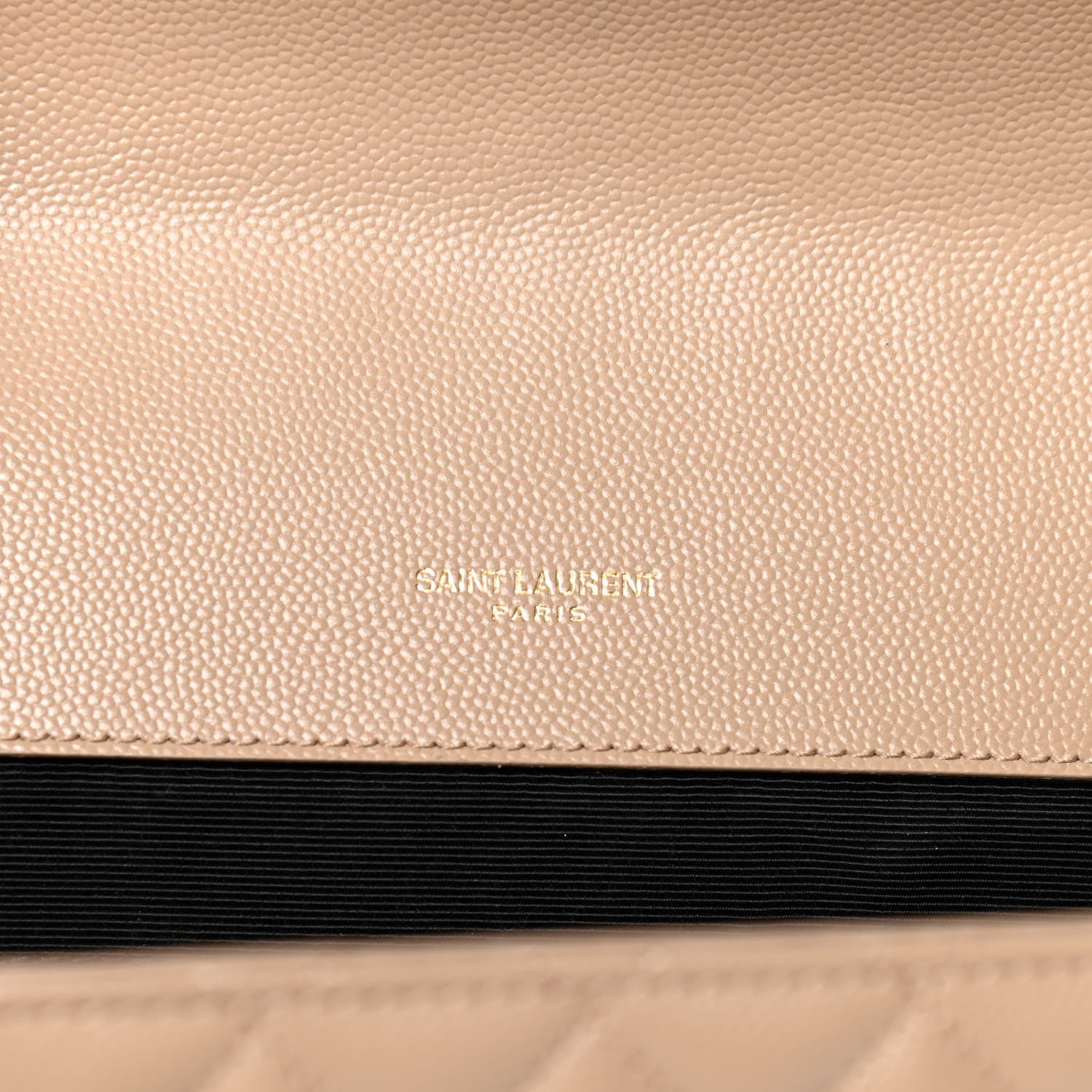 Saint Laurent Grain De Poudre Large Tri-Quilt Monogram Satchel Dark Beige 7 of 14