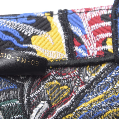 Christian Dior Canvas Embroidered Butterfly Book Tote Black Multicolor 7 of 10