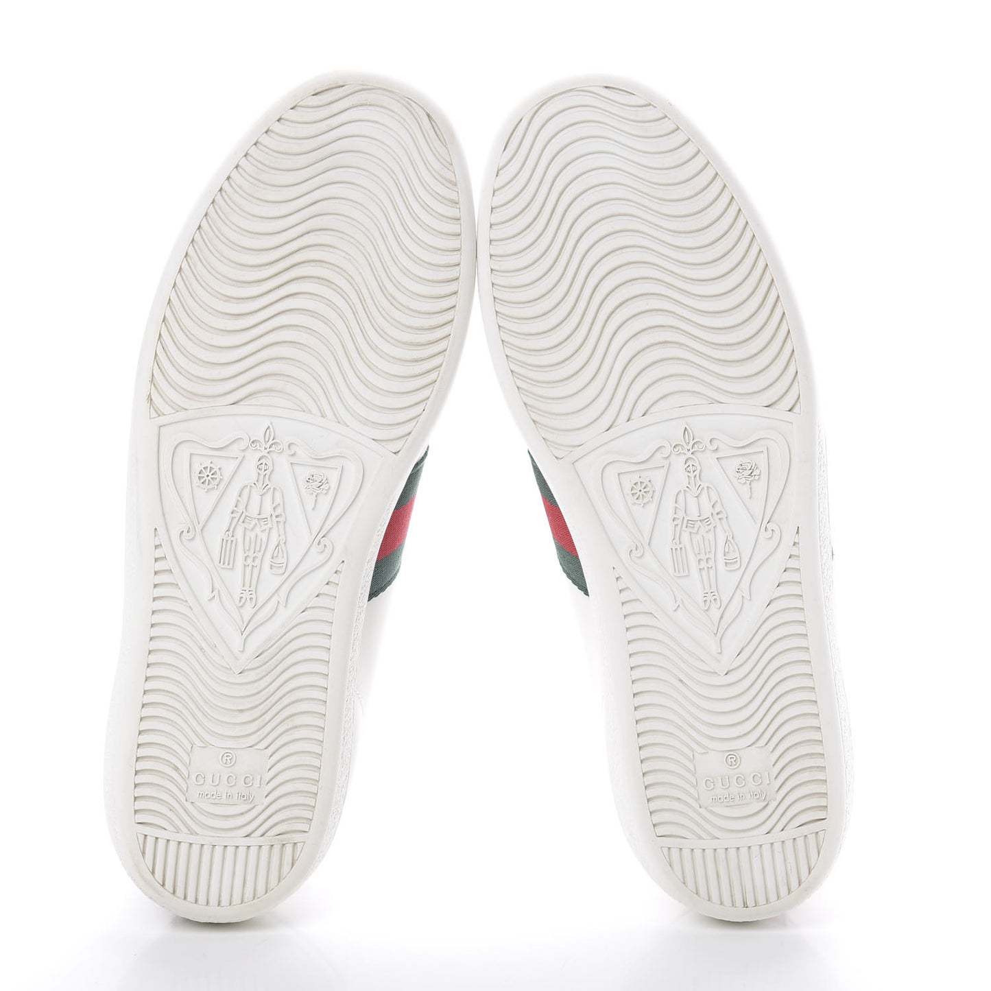 Calfskin Ayers Bee Embroidered Womens Ace Sneakers 37 White Green
