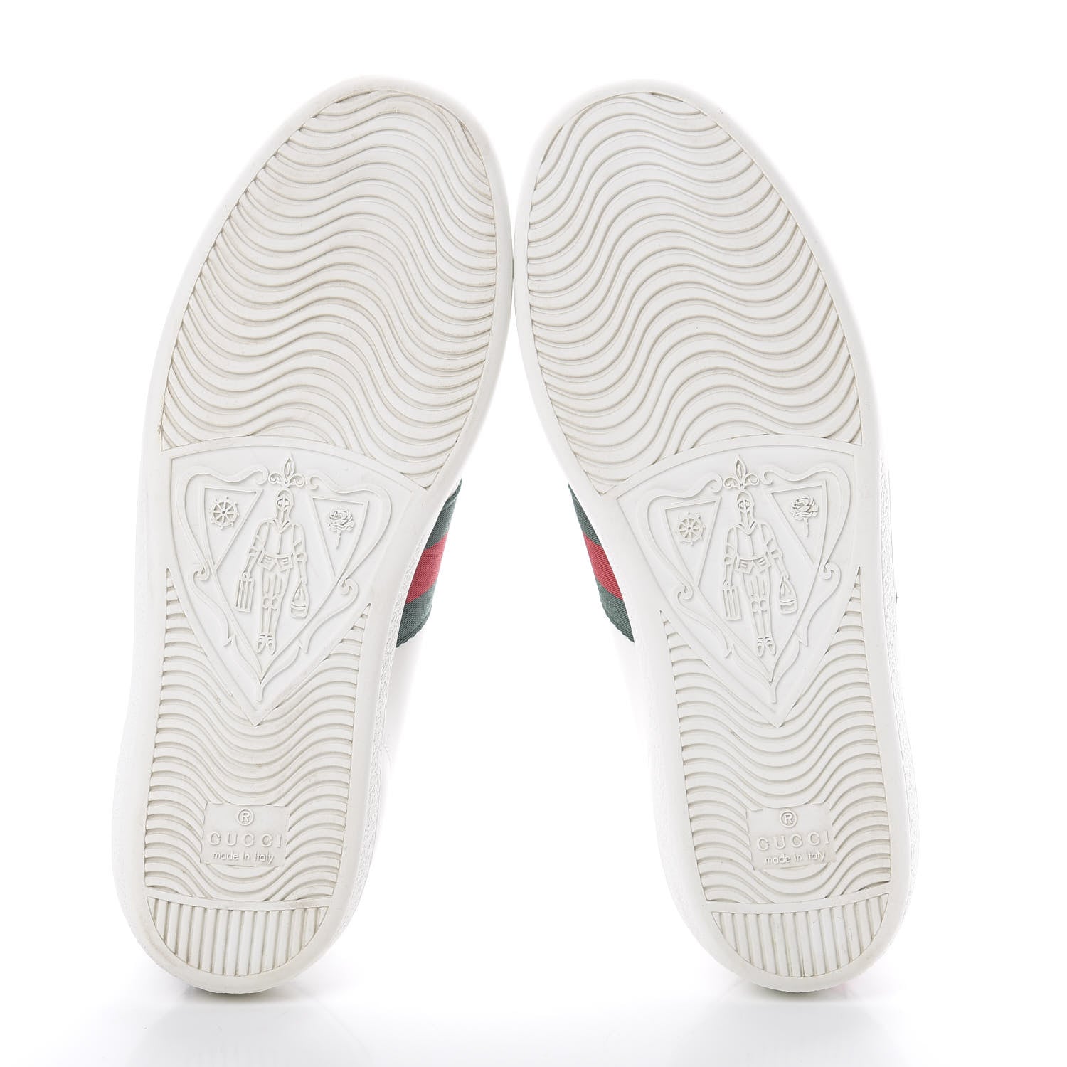 Gucci Calfskin Ayers Bee Embroidered Womens Ace Sneakers 37 White Green 5 of 7