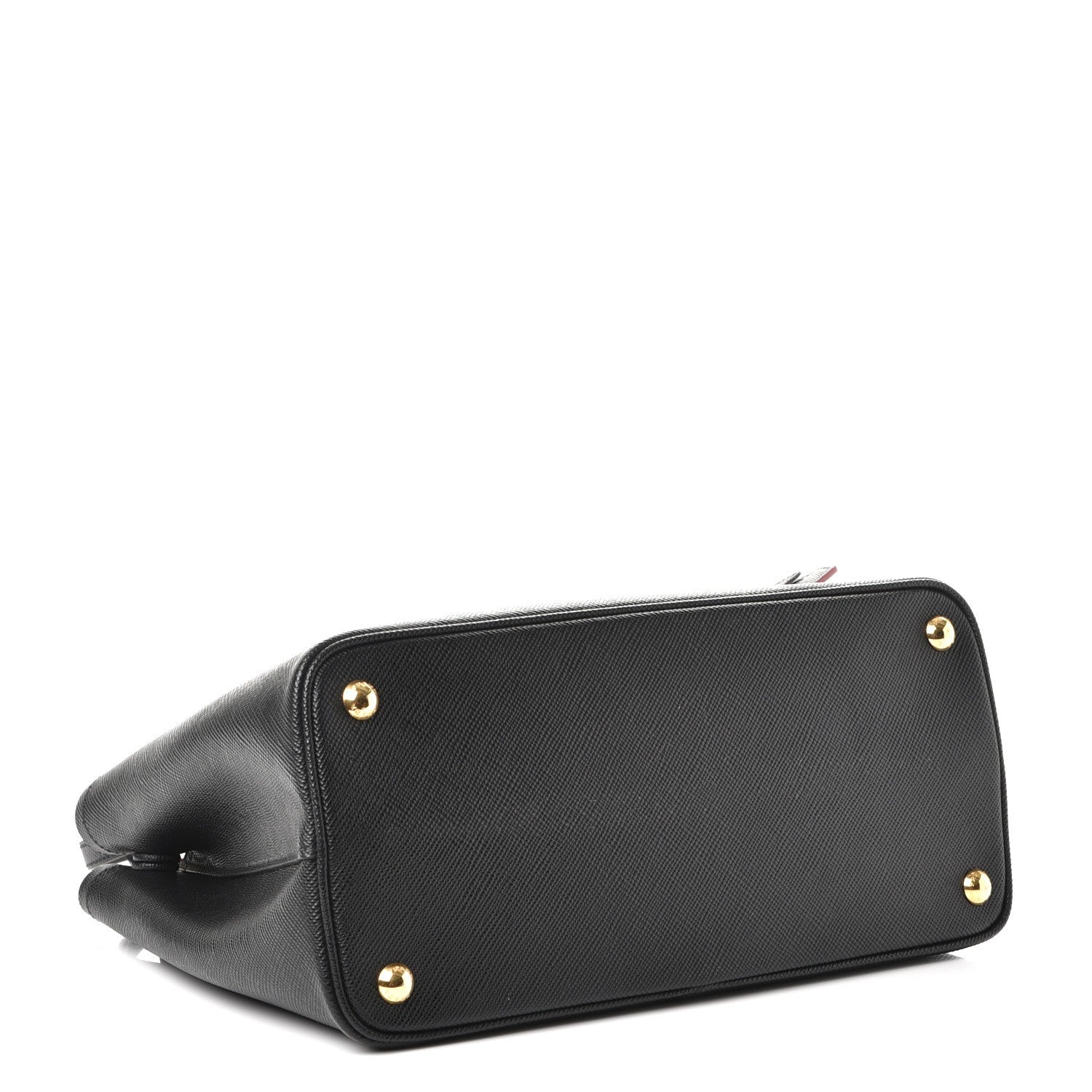 Prada Saffiano Cuir Small Double Bag Black Fuoco 5 of 8