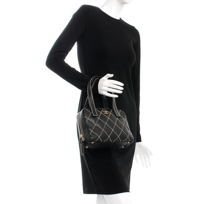 Chanel Calfskin Contrast Stitch Surpique Bowler Black 2 of 8