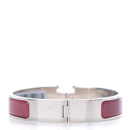 Hermes Enamel Narrow Clic Clac H Bracelet PM Rouge De Chine 2 of 3