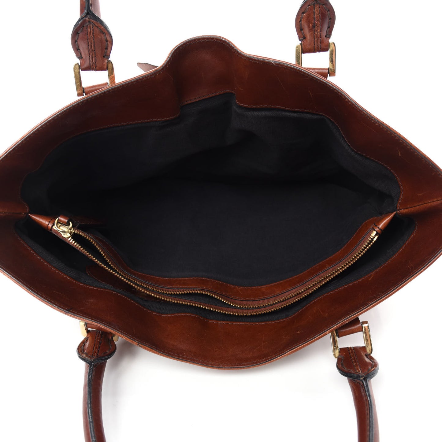 House Check Bridle Calfskin Medium Lynher Tote Dark Tan
