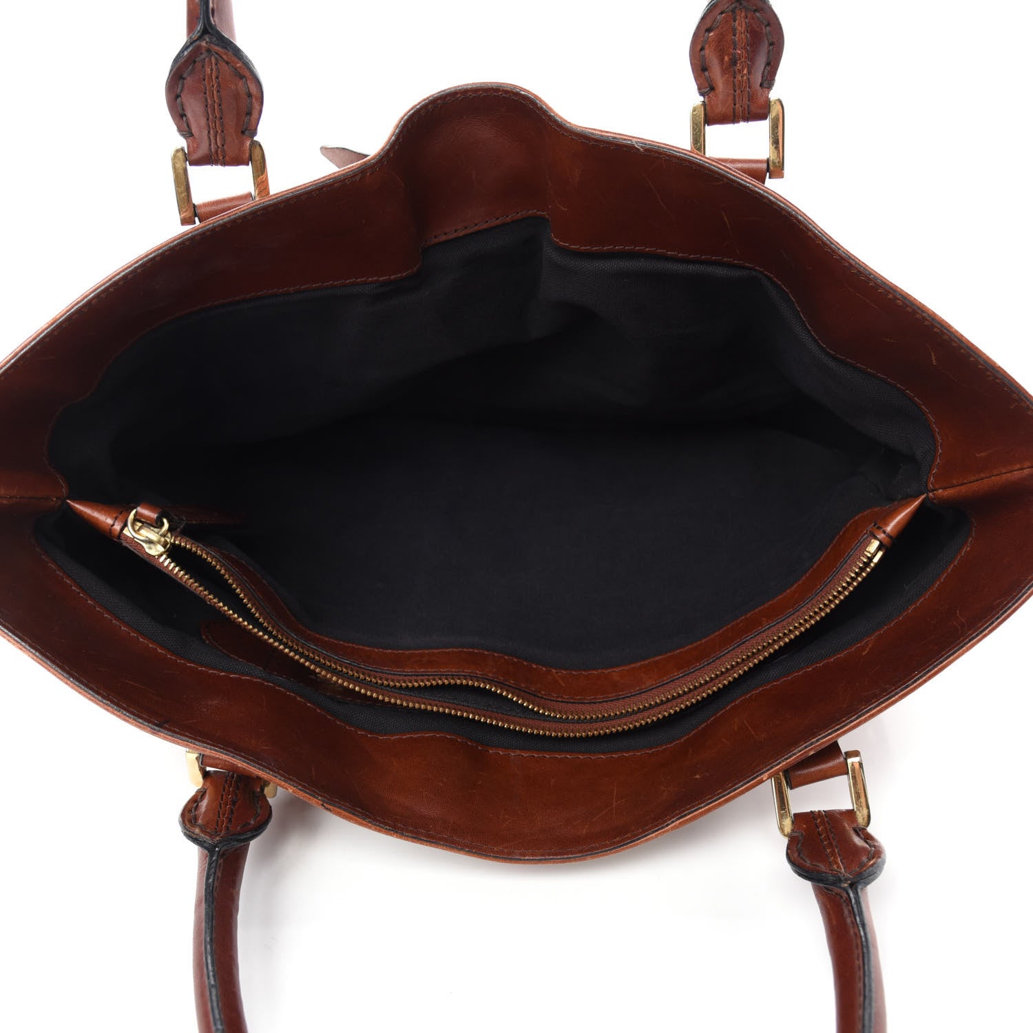 Burberry House Check Bridle Calfskin Medium Lynher Tote Dark Tan 5 of 14