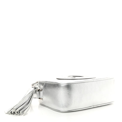 Gucci Metallic Sakai Be Green Calfskin Diagonal Stitched Small Blondie Shoulder Bag Silver 4 of 10