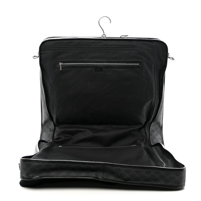 Gucci GG Supreme Monogram Azalea Calfskin Retro Interlocking G Garment Bag Black 4 of 12