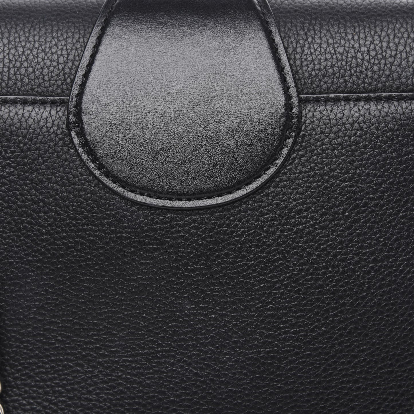 Pebbled Calfskin Small Rubylou Shoulder Bag Black