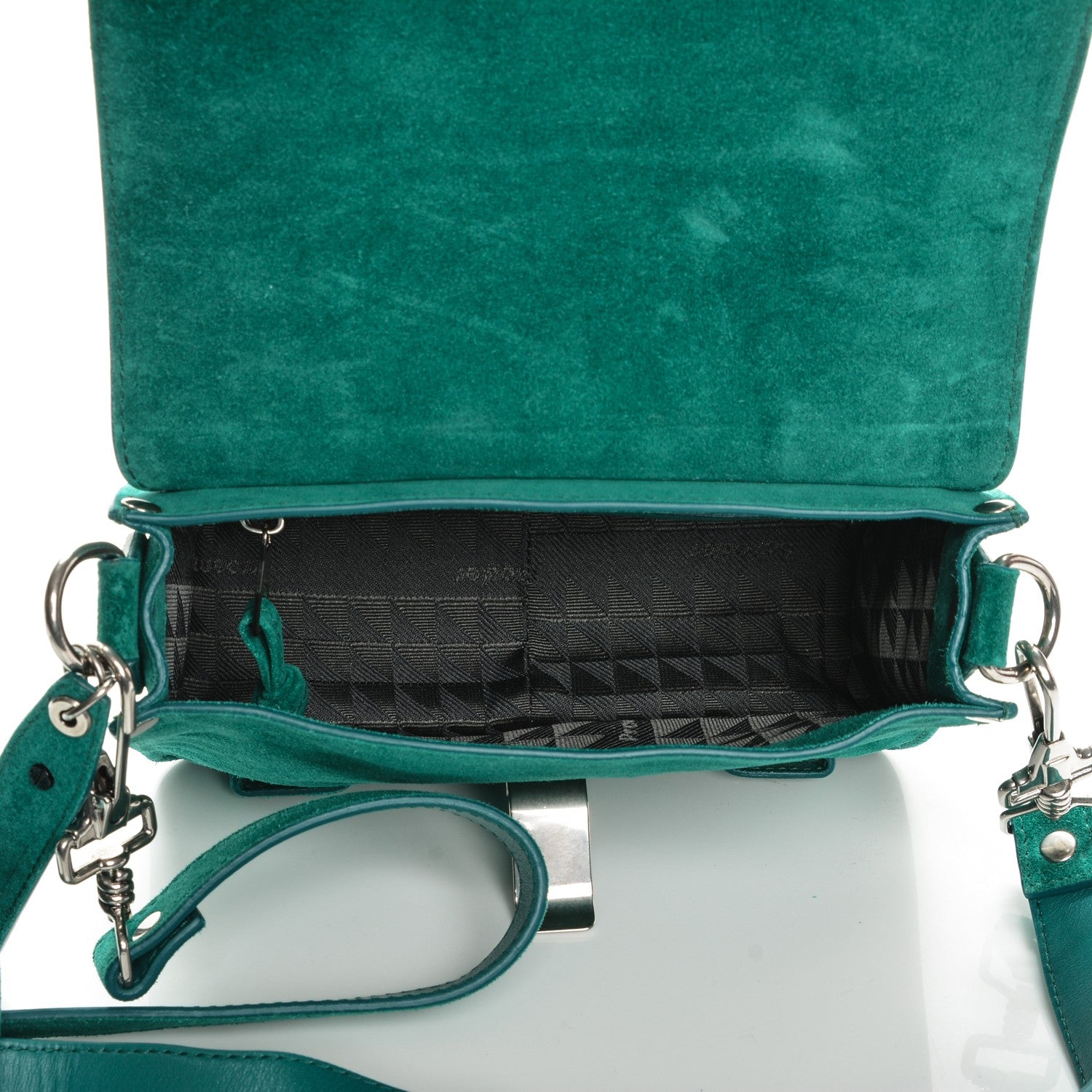 Proenza Schouler Suede PS1 Mini Pouch Messenger Bag Malachite 5 of 7