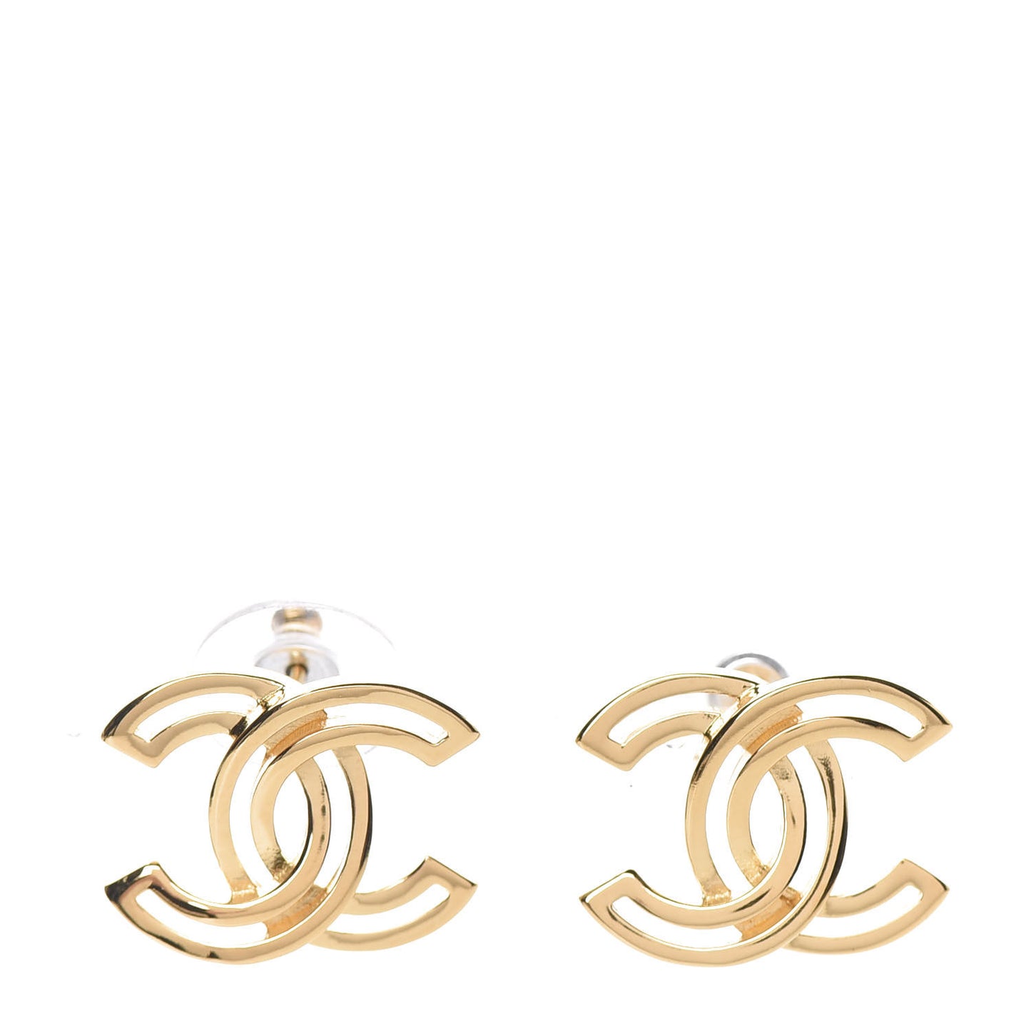 Metal Obazine CC Earrings Gold