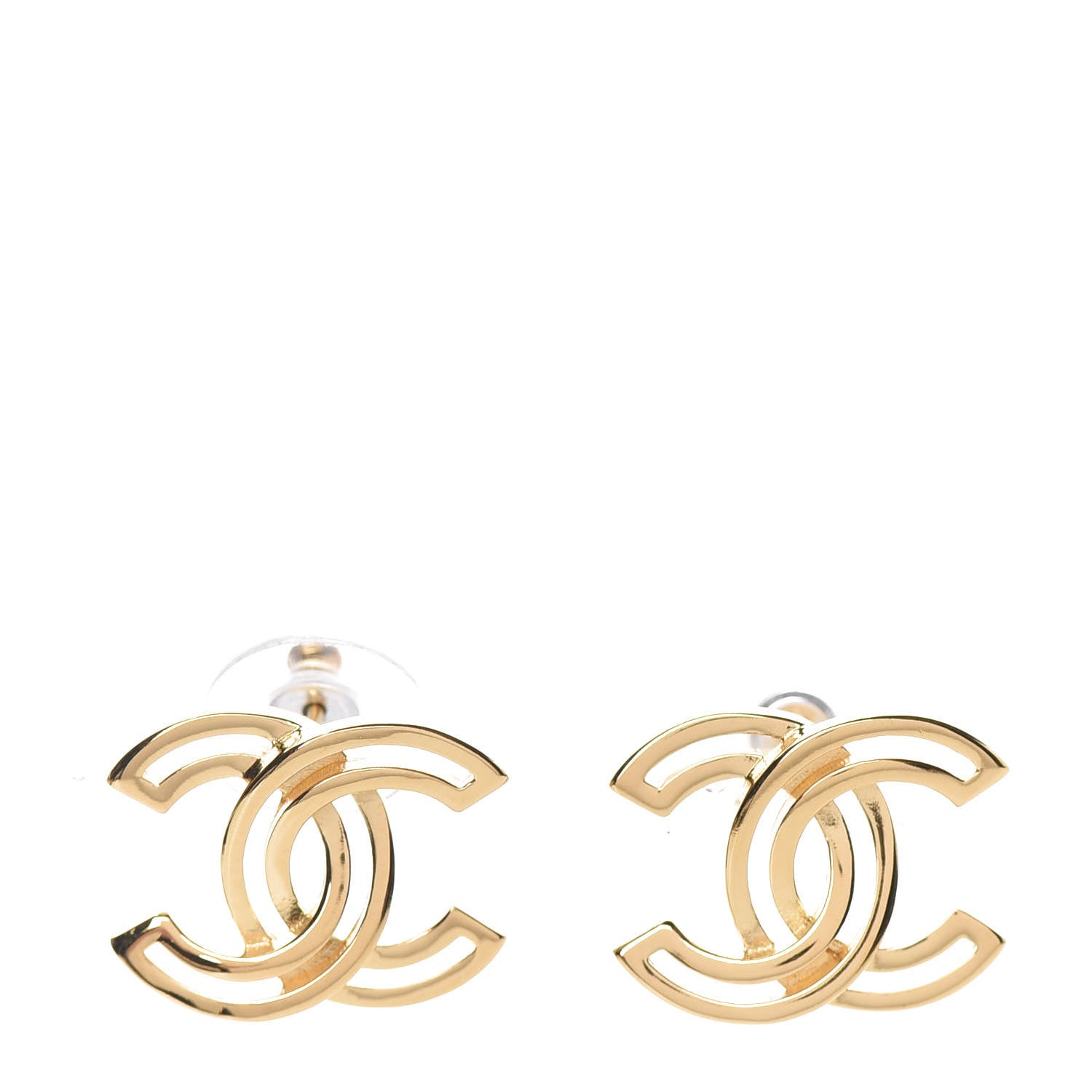 Chanel Metal Obazine CC Earrings Gold 1 of 5