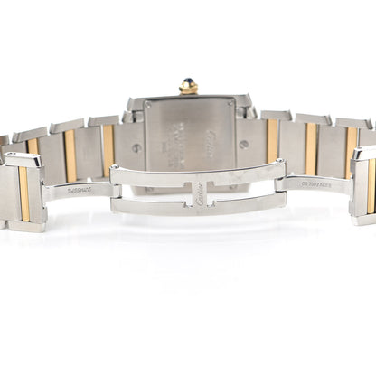 Cartier Stainless Steel 18K Yellow Gold 25mm Tank Francaise Quartz Watch 4 of 4