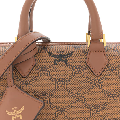 MCM Lauretos Nappa Mini Ella Boston Bag Cognac 7 of 9