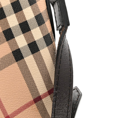 Burberry Haymarket Check Hartham Crossbody Chocolate 12 of 13