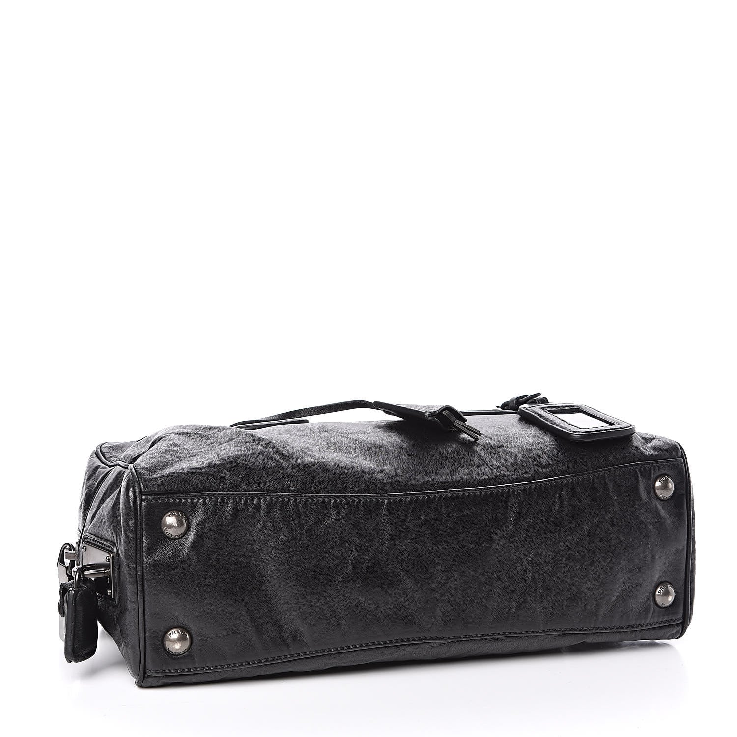 Prada Nappa Antique Bowler Black 4 of 10