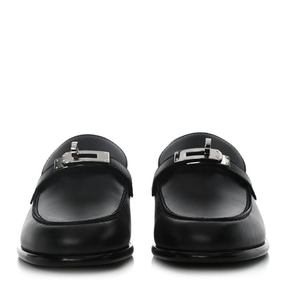 Hermes Calfskin Womens Destin Loafers 36 Black 2 of 10