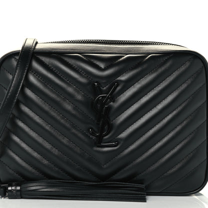 Saint Laurent Calfskin Matelasse Monogram Lou Camera Bag Black 8 of 10