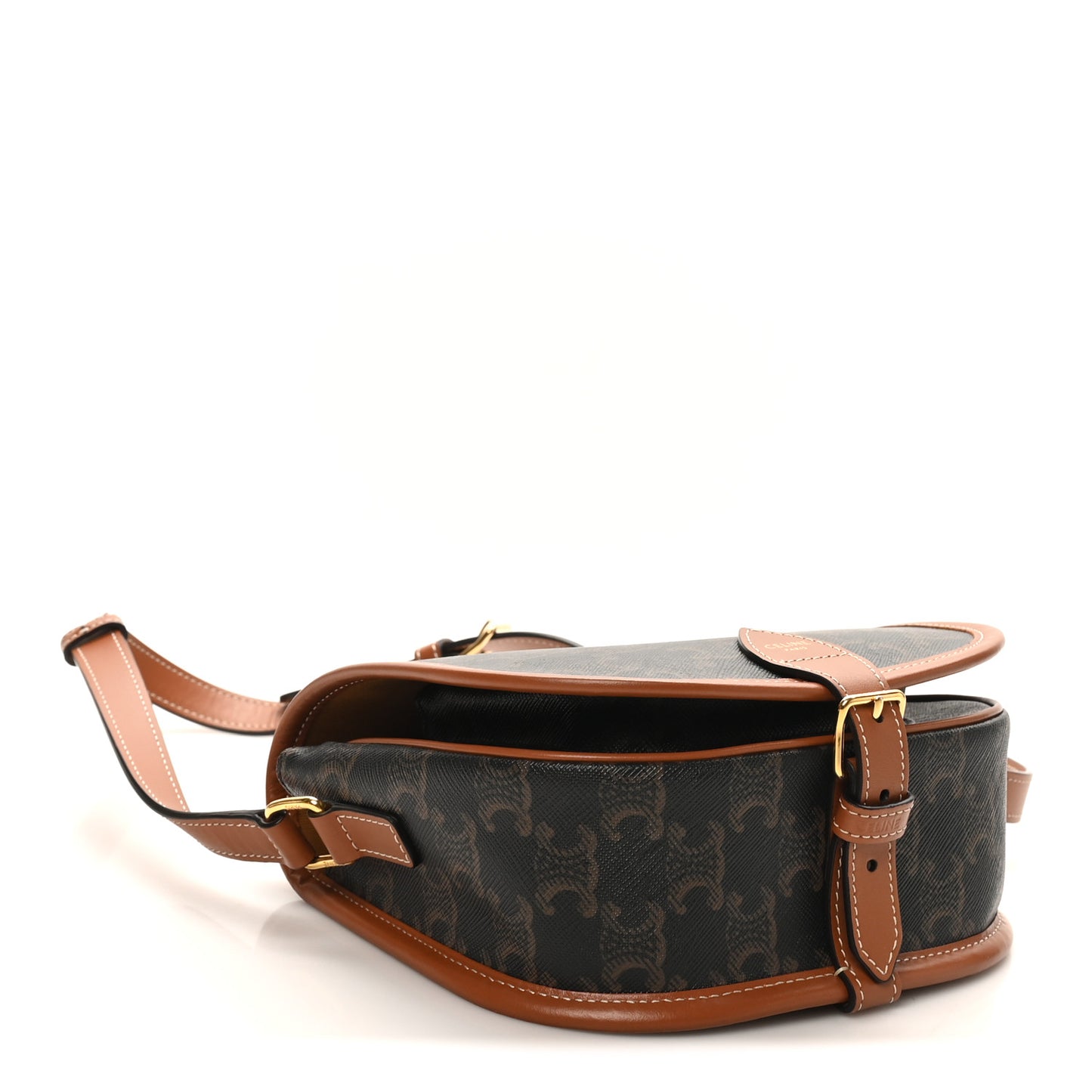 Triomphe Canvas Medium Folco Bag Tan