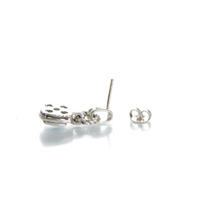 David Yurman Sterling Silver Diamond Blue Topaz 7mm Renaissance Drop Earrings 3 of 7