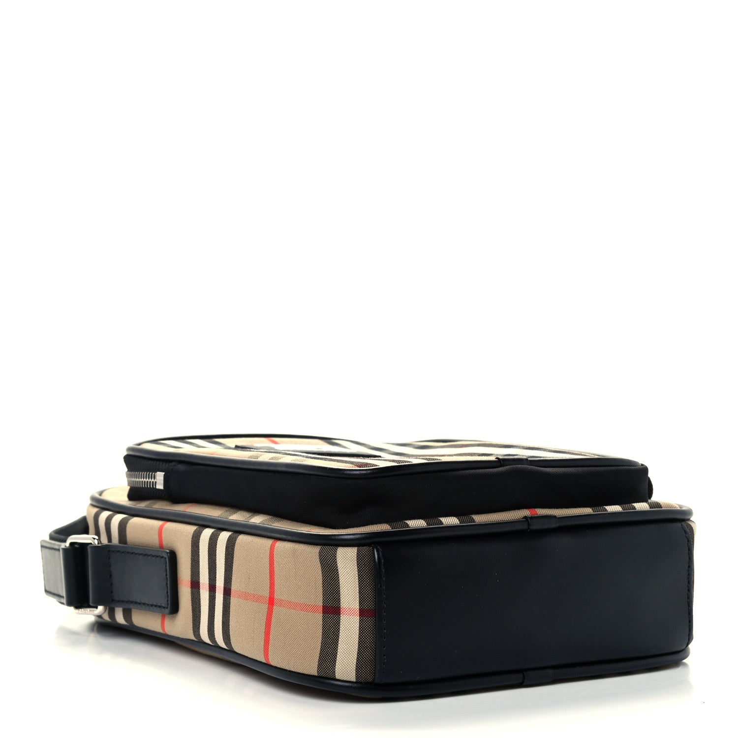 Burberry Canvas Calfskin Vintage Check Freddie Crossbody Bag Archive Beige 4 of 10