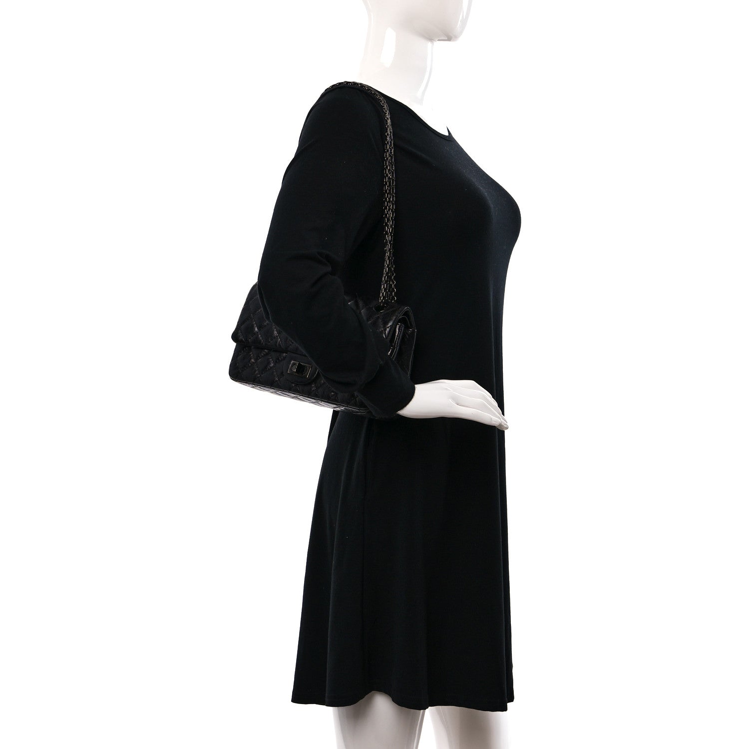 Chanel Aged Calfskin Quilted 2.55 Reissue 225 Flap So Black 2 of 9
