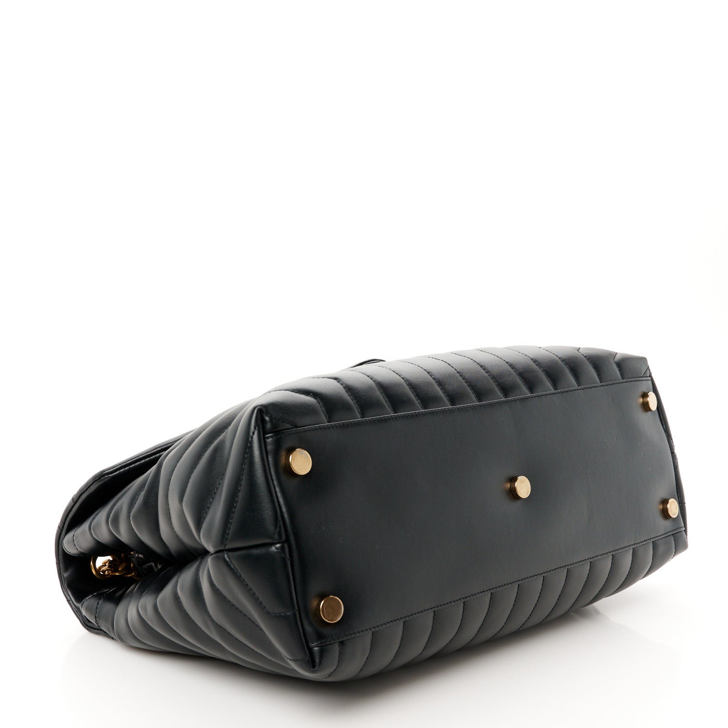 Saint Laurent Calfskin Y Quilted Monogram Large Loulou Chain Satchel Black 4 of 11