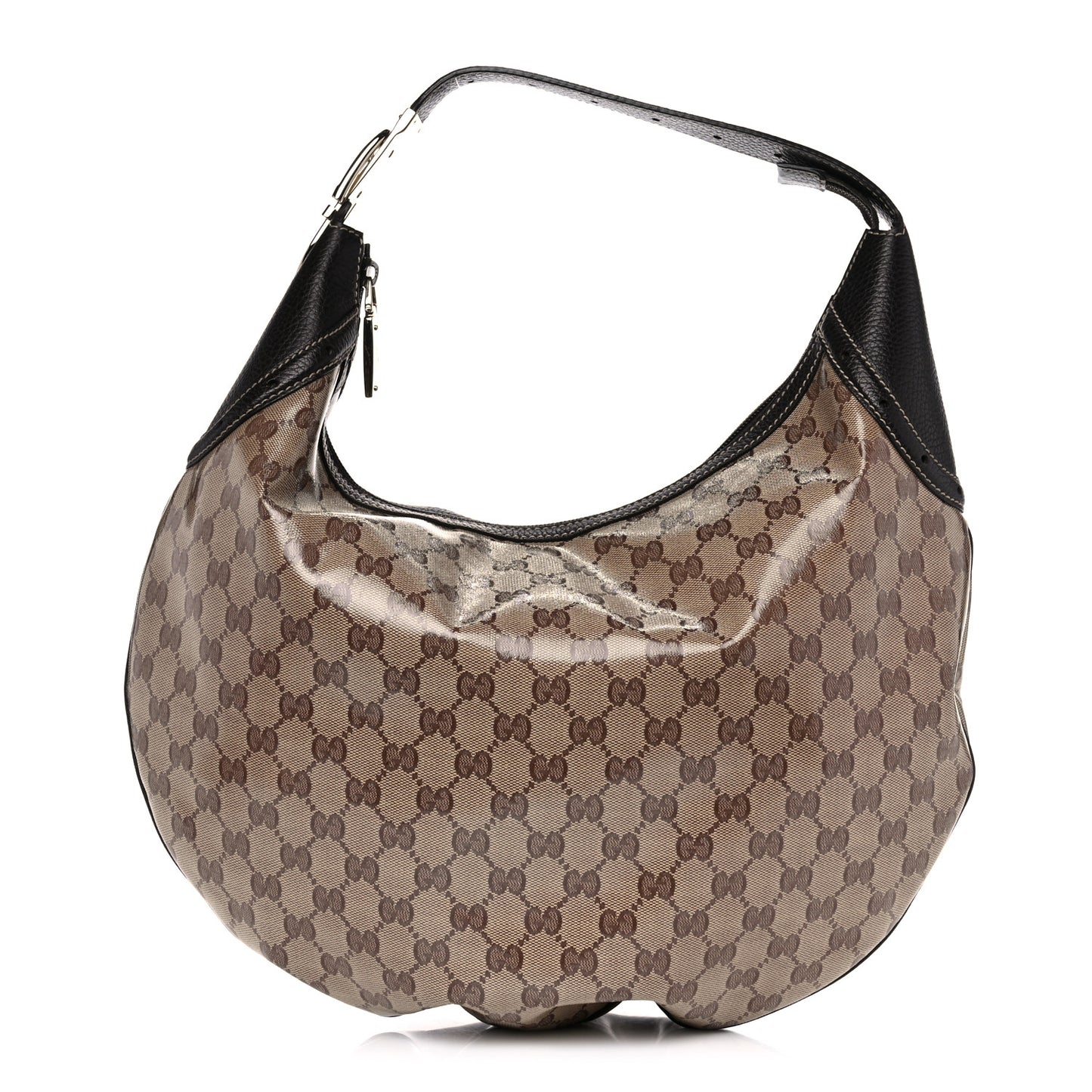 Crystal Monogram Hobo Brown