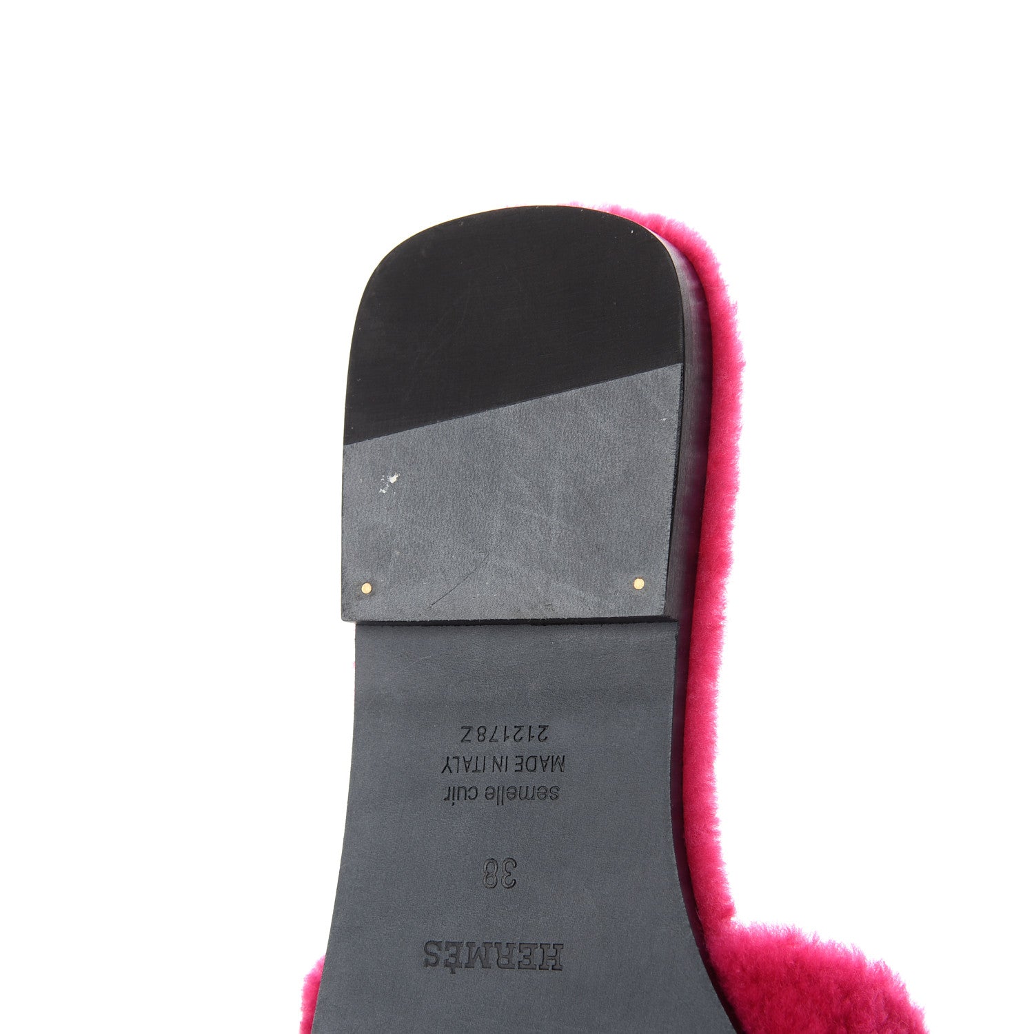 Hermes Woolskin Oran Sandals 38 Rose Fuchsia 11 of 12