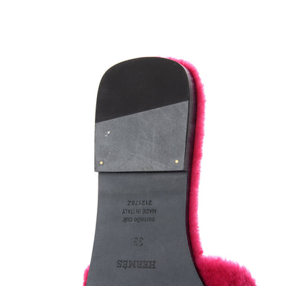 Hermes Woolskin Oran Sandals 38 Rose Fuchsia 11 of 12