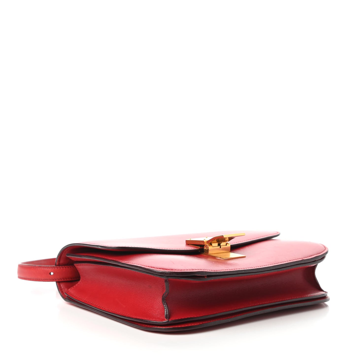Box Calfskin Medium Classic Box Flap Bag Red