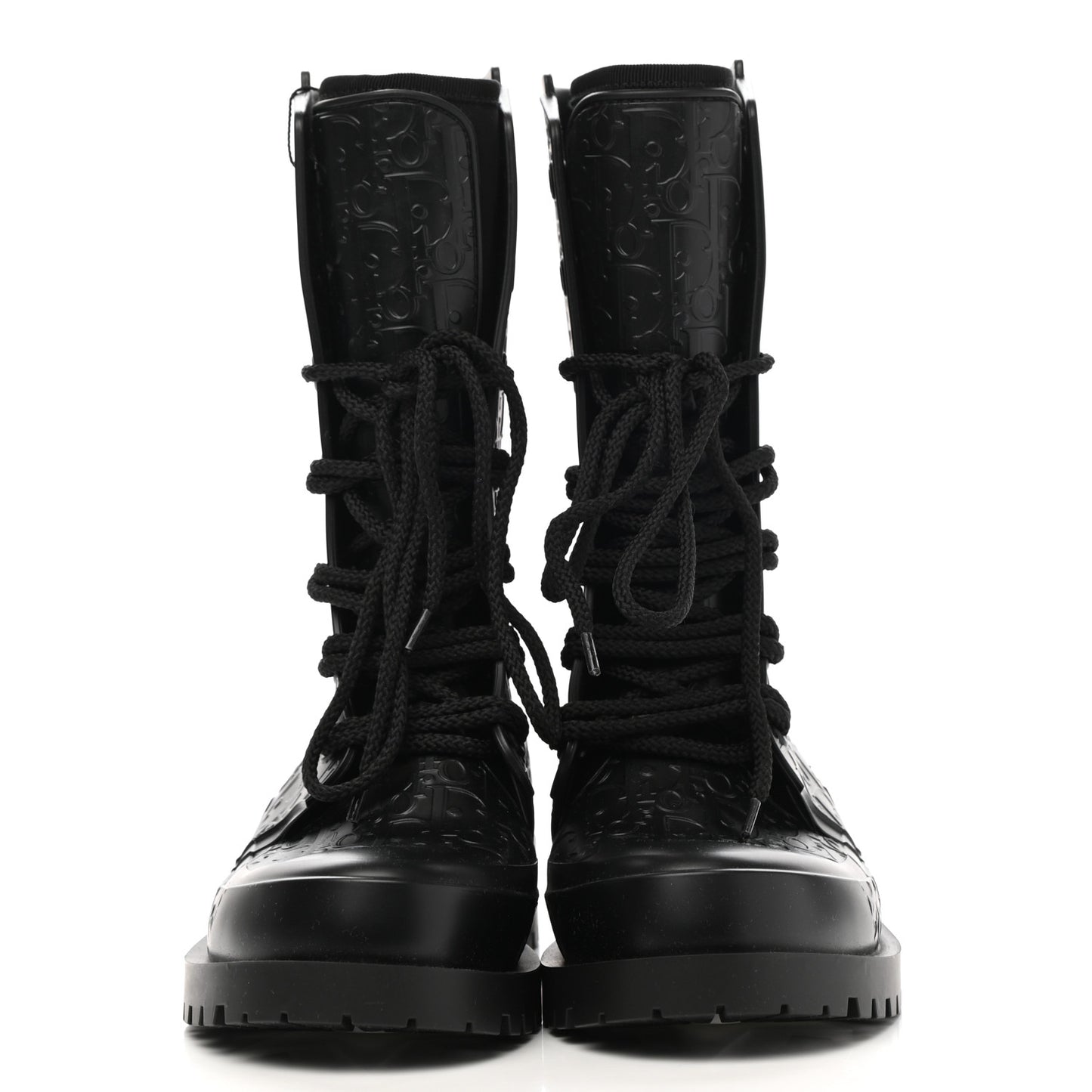 Oblique Rubber Diorcamp Boots 35 Black