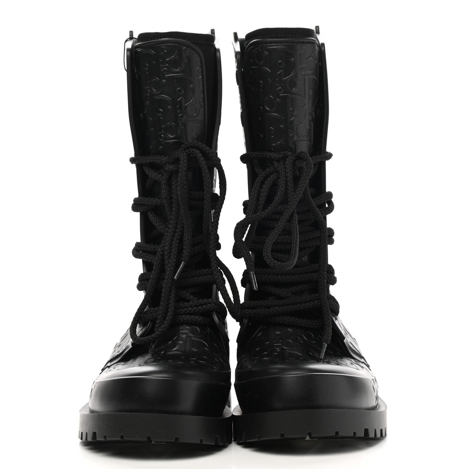 Christian Dior Oblique Rubber Diorcamp Boots 35 Black 2 of 7