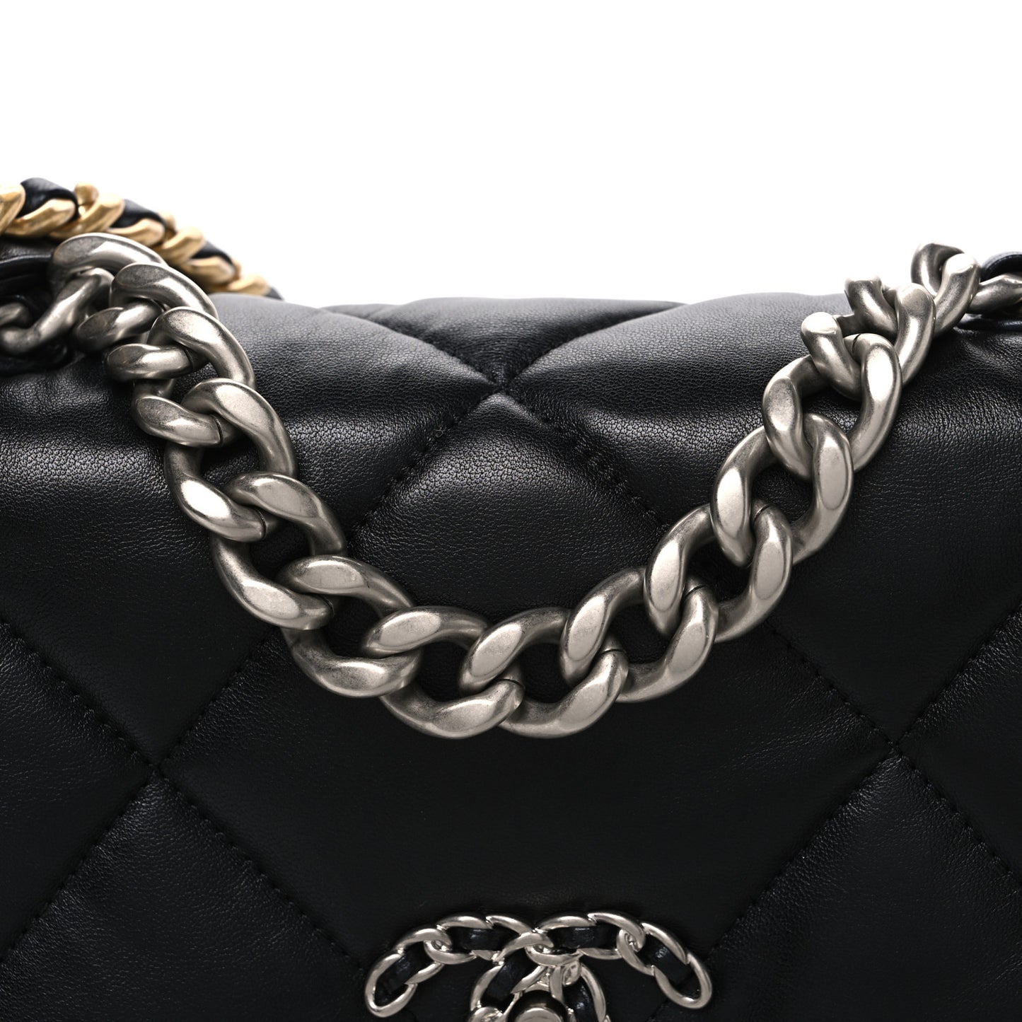 Lambskin Quilted Medium Chanel 19 Flap Black