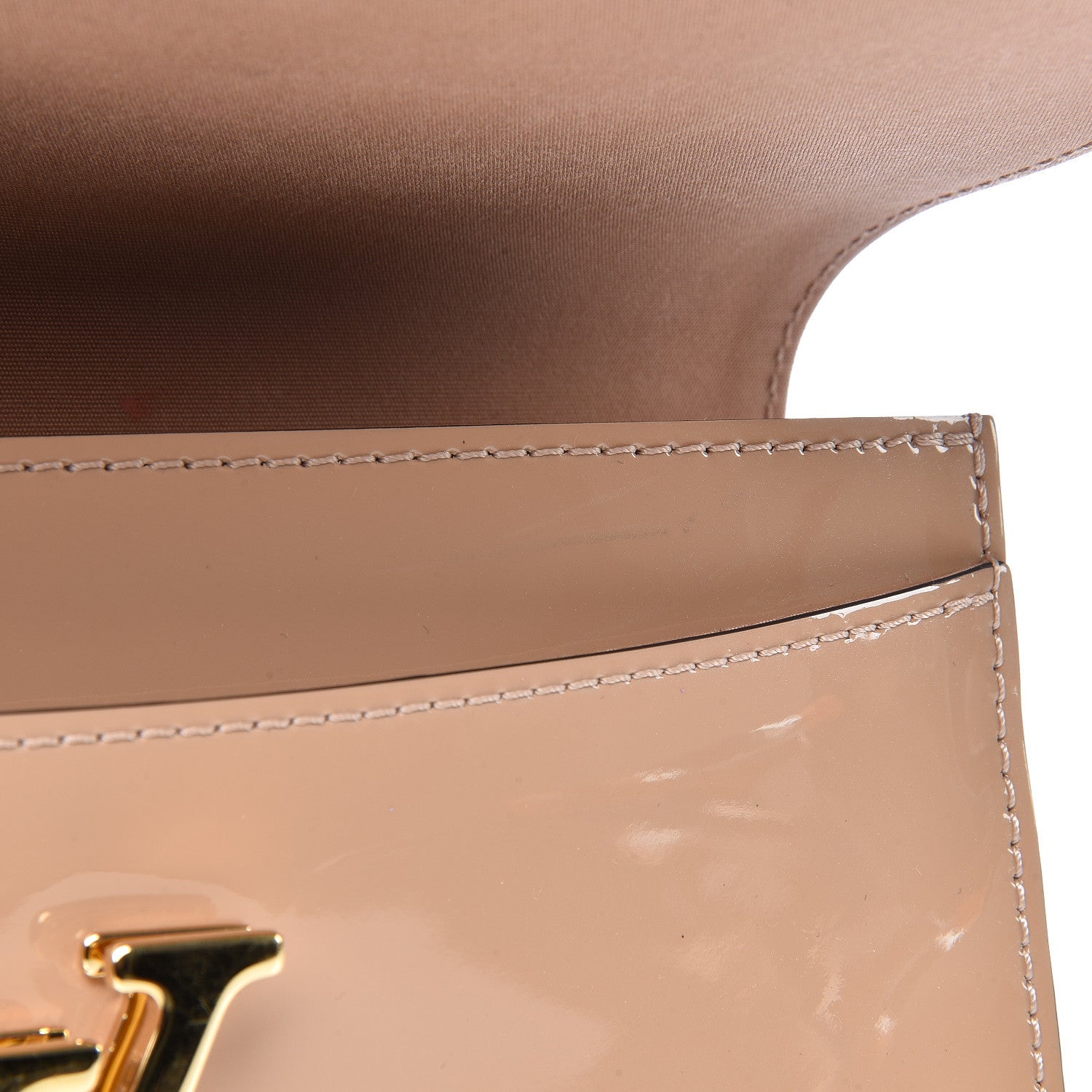 Louis Vuitton Patent Louise Clutch Nude 10 of 12