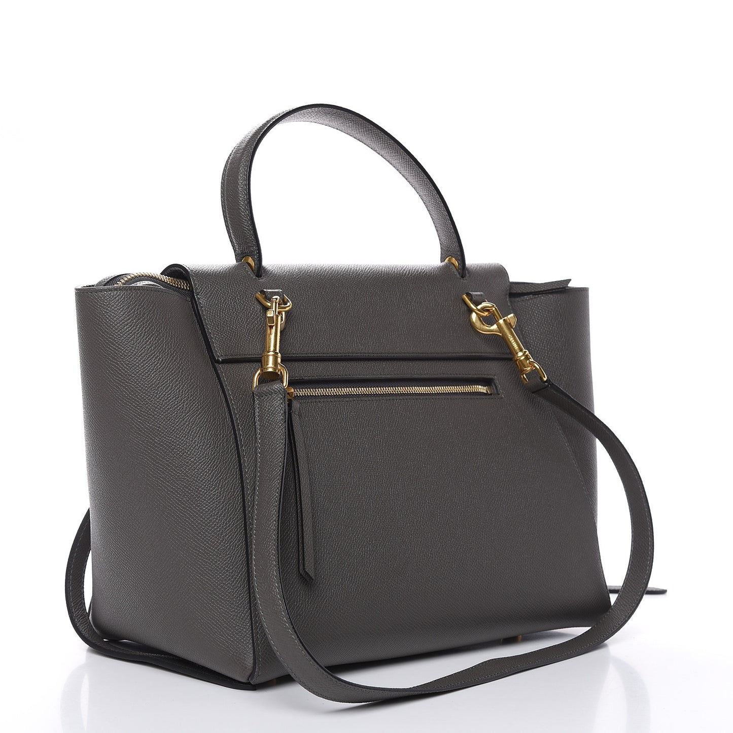 Grained Calfskin Mini Belt Bag Grey