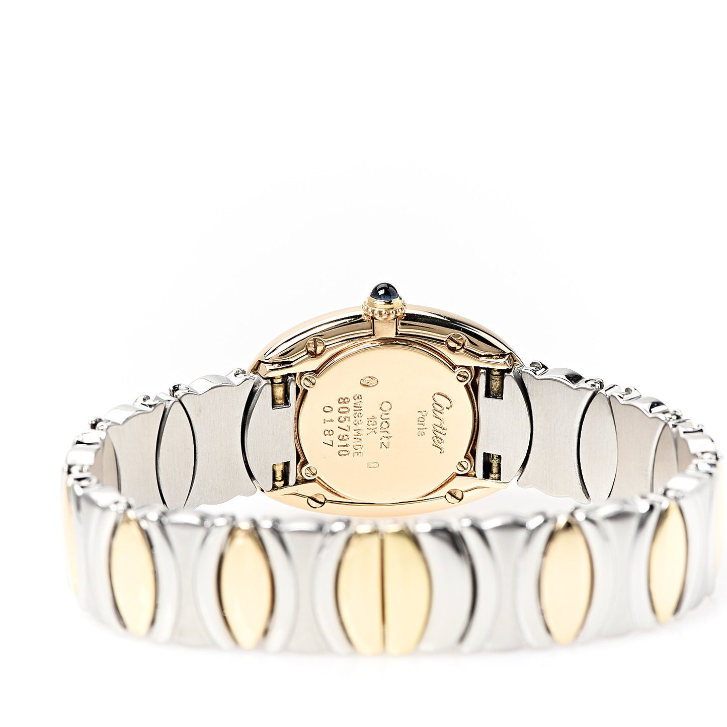 Stainless Steel 18K Yellow Gold 22mm Baignoire Quartz Watch