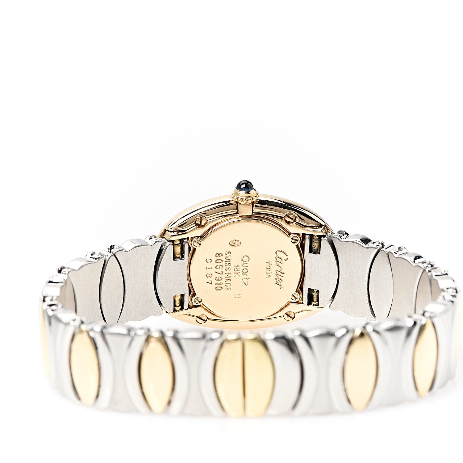 Cartier Stainless Steel 18K Yellow Gold 22mm Baignoire Quartz Watch 4 of 5