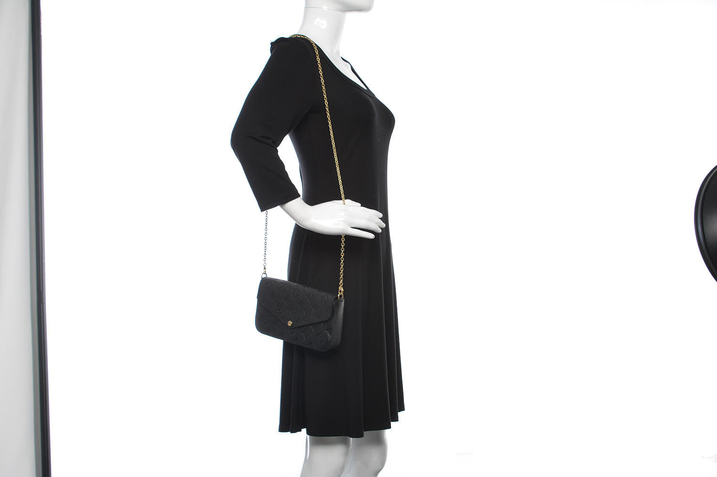 Empreinte Pochette Felicie Chain Wallet Black