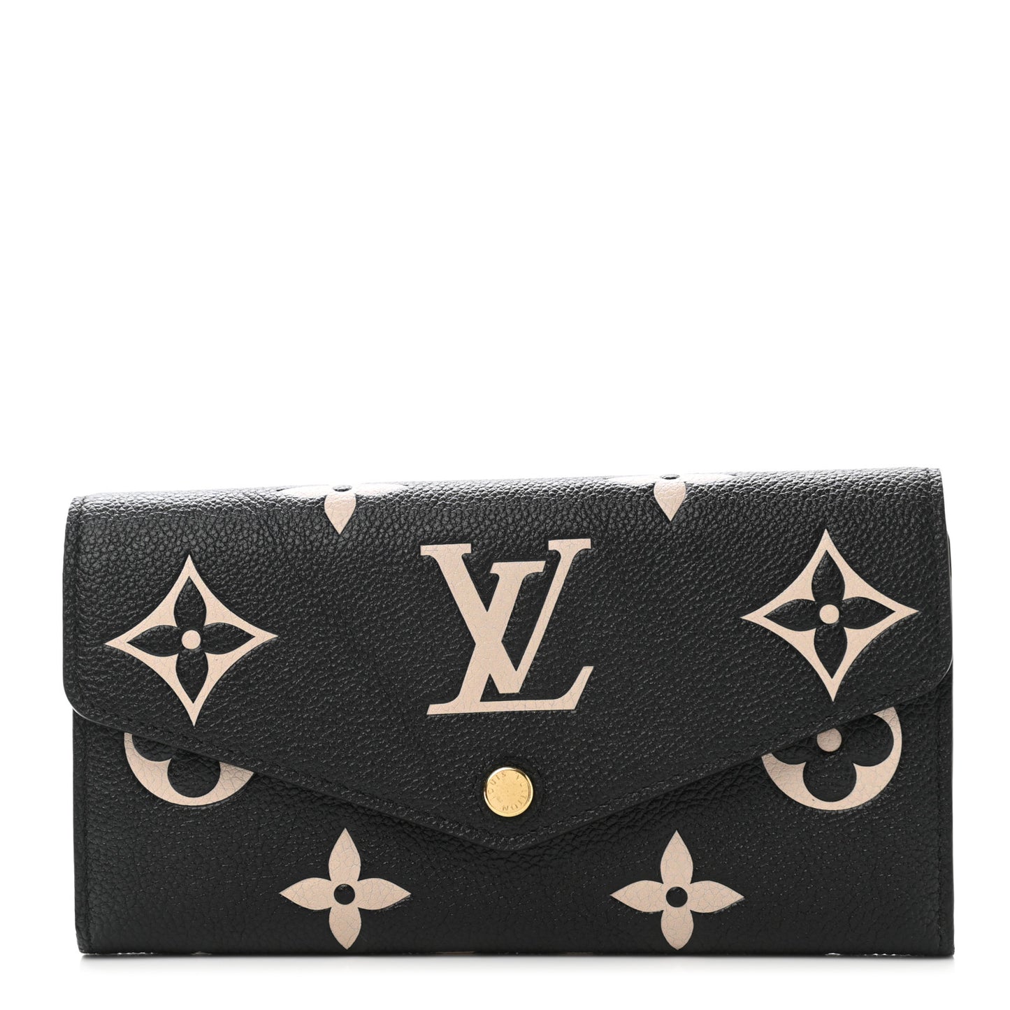 Monogram Empreinte Giant Sarah Wallet Black Beige