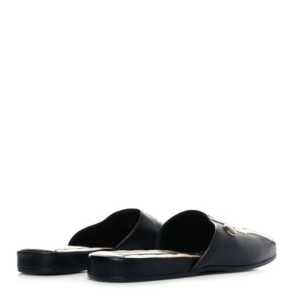 Gucci X MLB Lambskin NY Yankees Embroidered Womens GG Slippers 36 Black 4 of 6