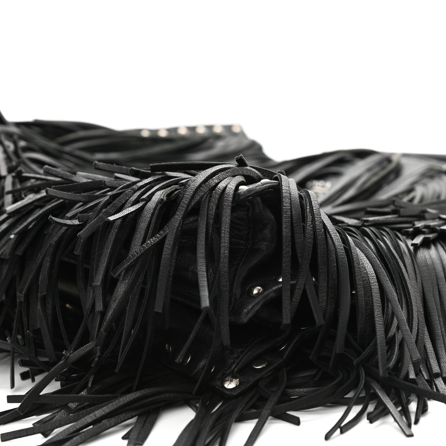 Nappa Fringe Tote Black