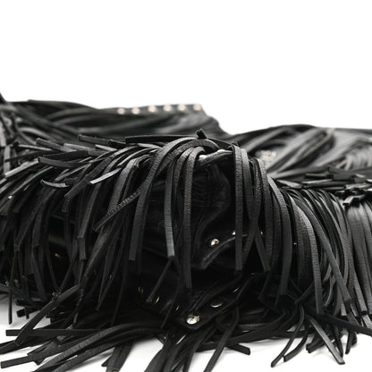 Prada Nappa Fringe Tote Black 10 of 13