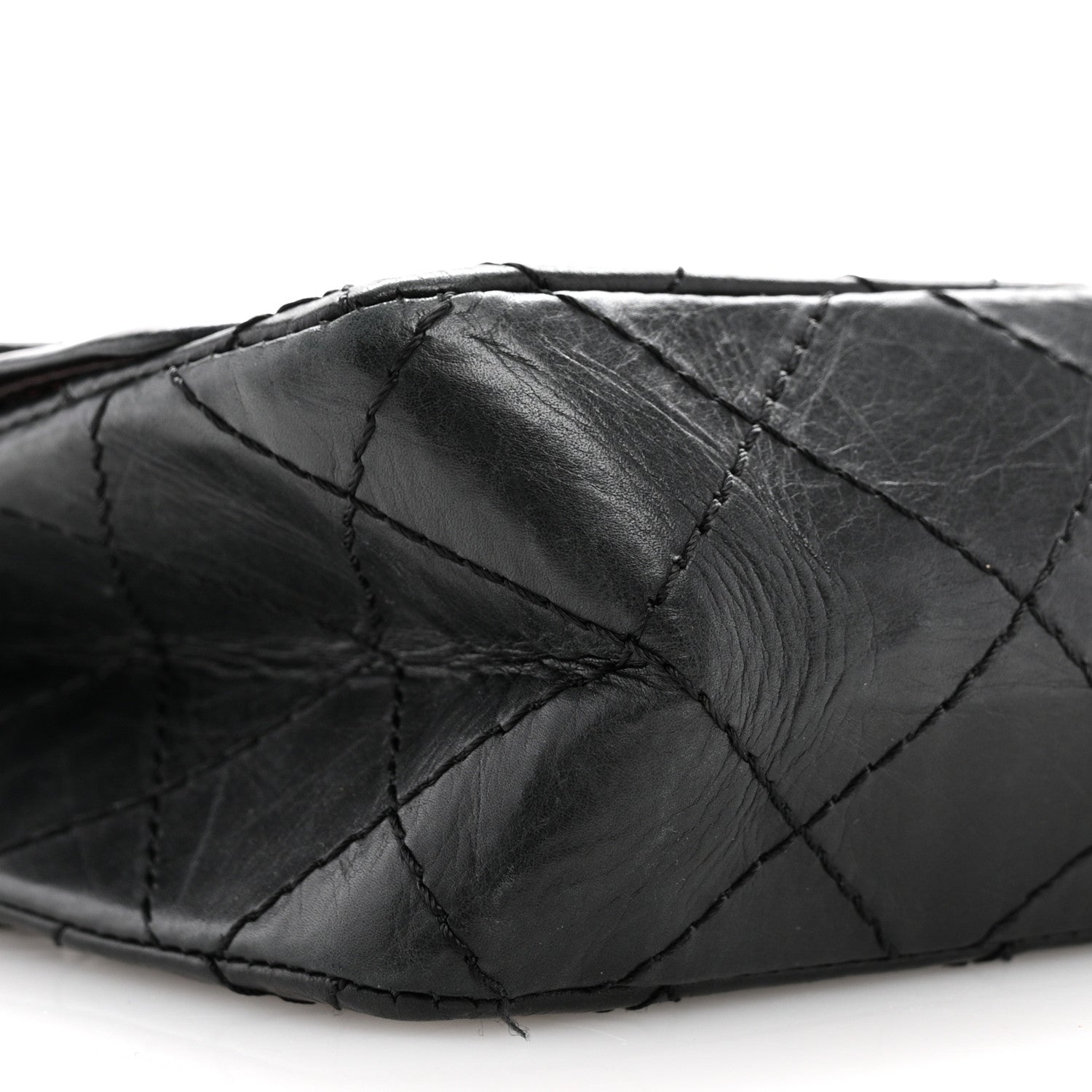 Chanel Aged Calfskin Quilted Medium Double Flap Black 9 of 15