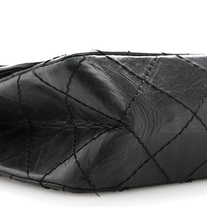 Chanel Aged Calfskin Quilted Medium Double Flap Black 9 of 15