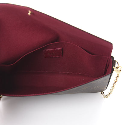 Louis Vuitton Monogram Pochette Felicie Chain Wallet Fuchsia 5 of 6