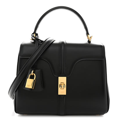 Celine Satinated Calfskin Small 16 Top Handle Bag Black 1 of 10