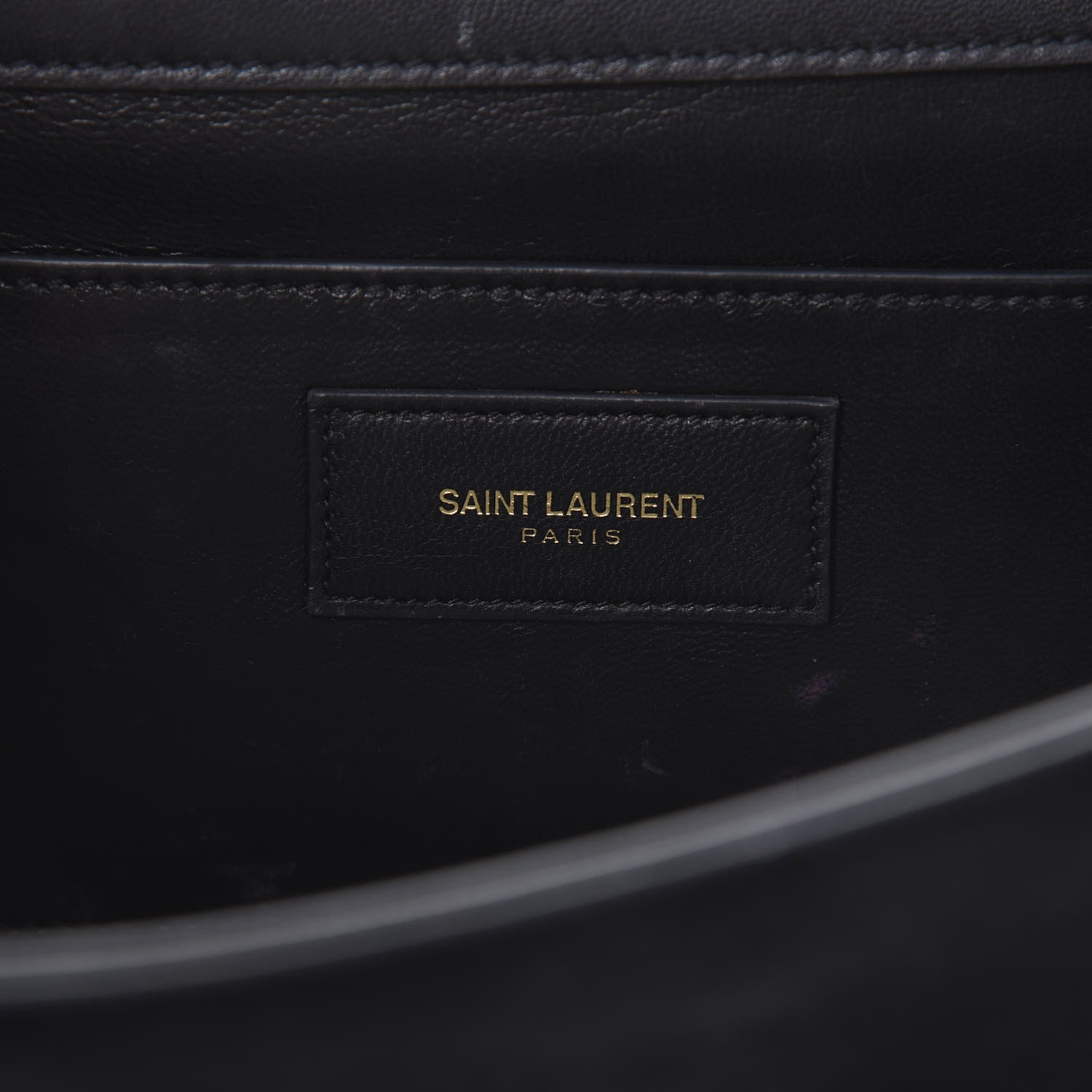 Saint Laurent Suede Classic Monogram Cassandre Tassel Clutch Dark Brown 6 of 12