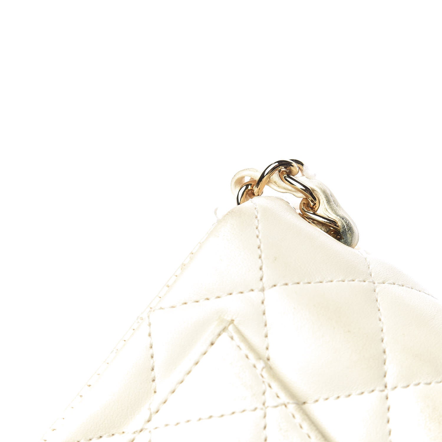 Chanel Lambskin Quilted Mini Square Flap White 22 of 31